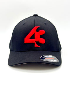 43 Black with red emblem Fitted Flexfit®