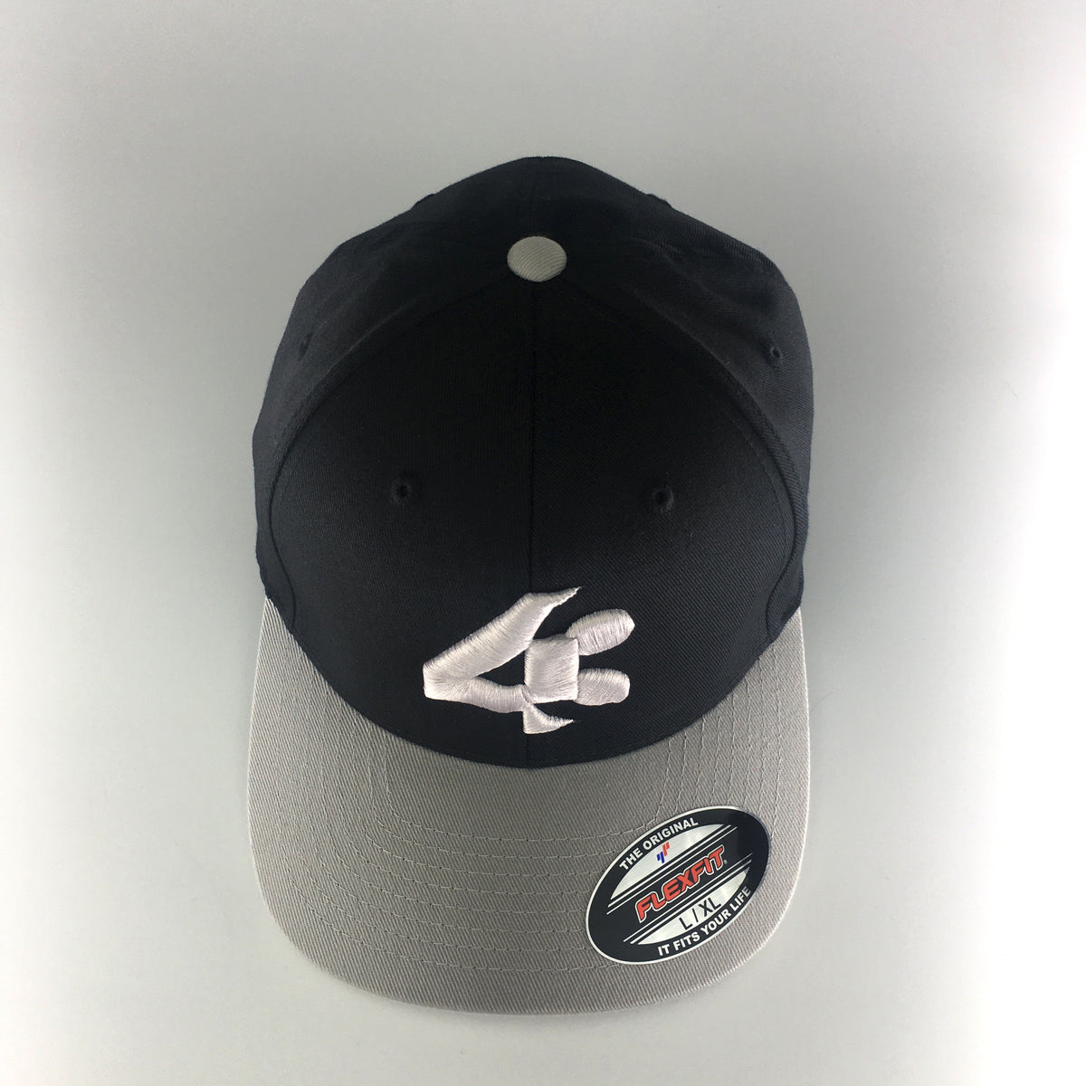 43 Black and Silver FlexFit® Fitted cap – FortyThree™ USA