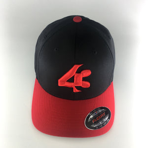 43 Red and Black two toned Fitted Flexfit