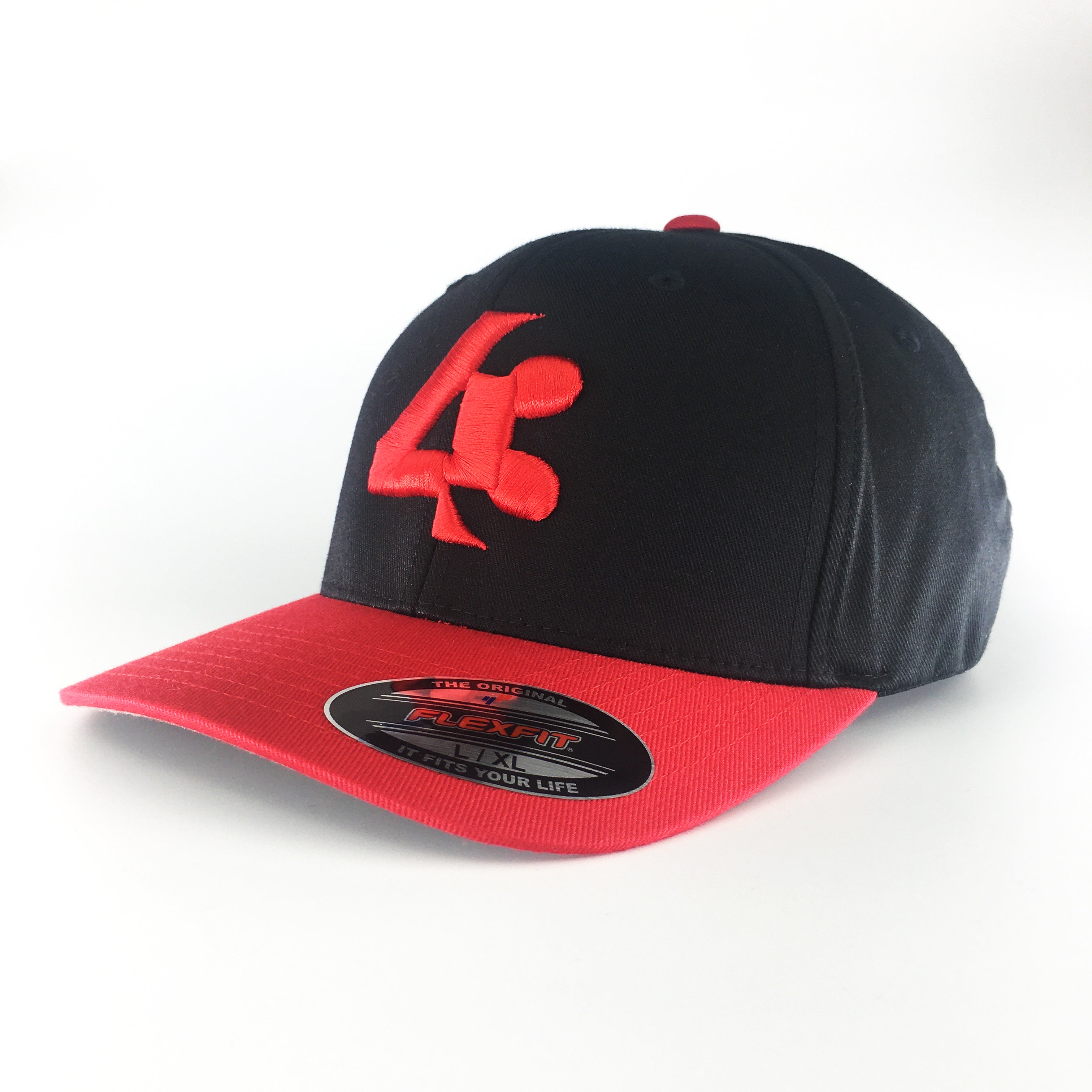 43 Red and Fitted Black Flexfit FortyThree™ – USA two toned