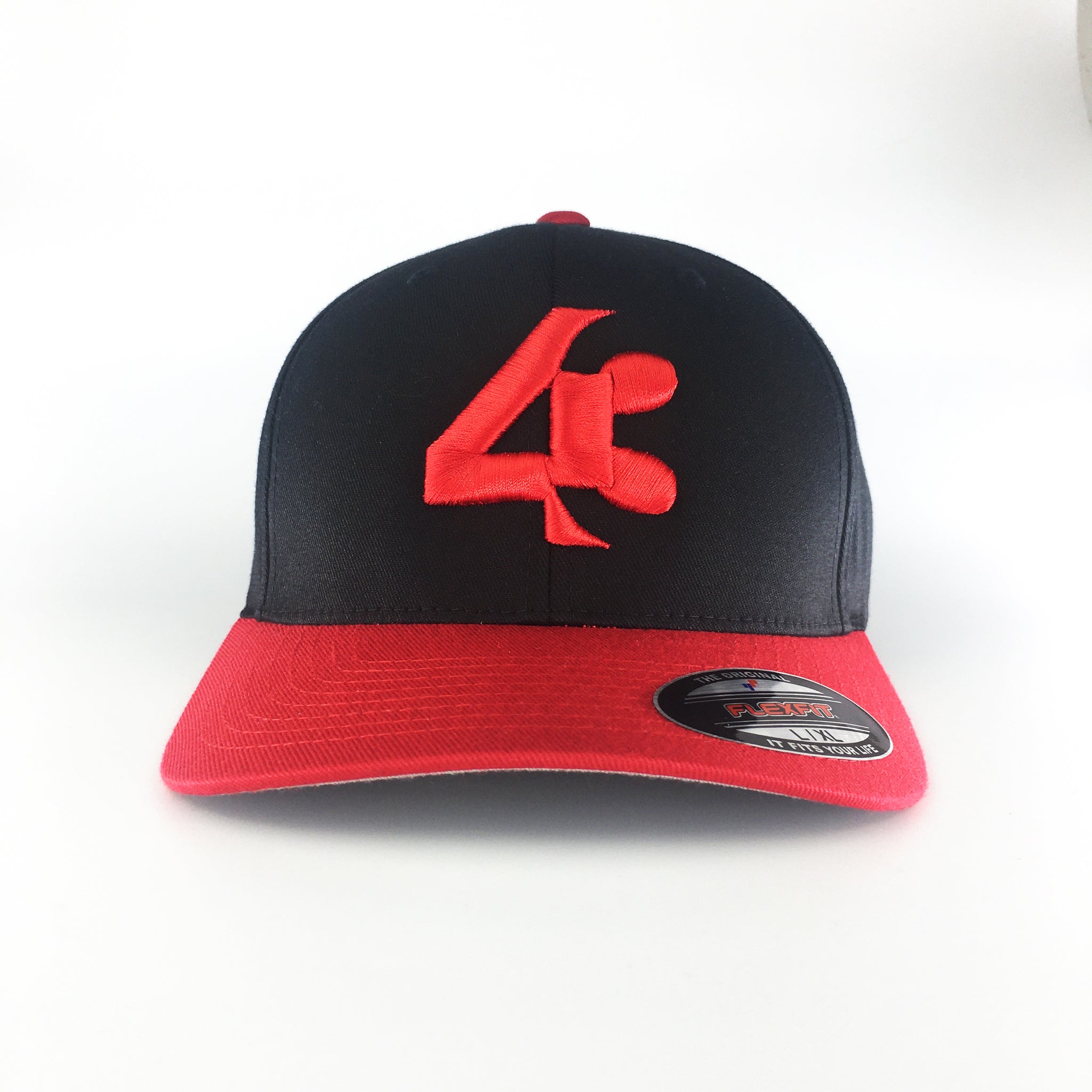Black Red Fitted FortyThree™ USA two toned Flexfit and – 43